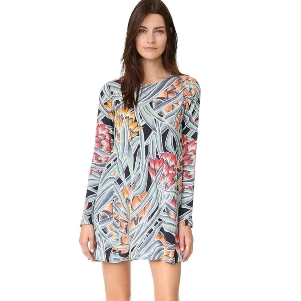 Mara Hoffman Herbarium Swing Mini Dress S Tropical Print